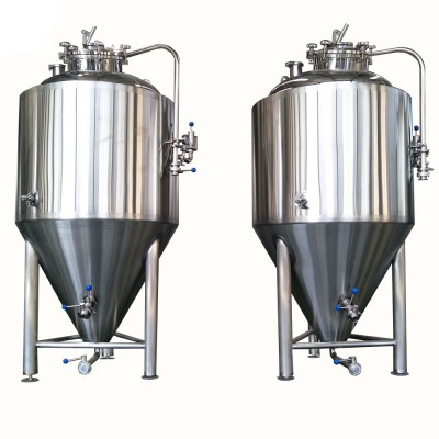 500L cooling beer jacket conical fermenter tank